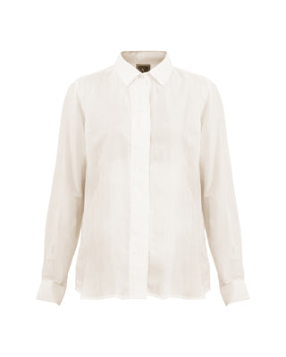 Camisa Seda Manga Larga Clásica- Colores Tierra