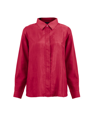 Camisa Seda Manga Larga Clásica - Colores Fuego