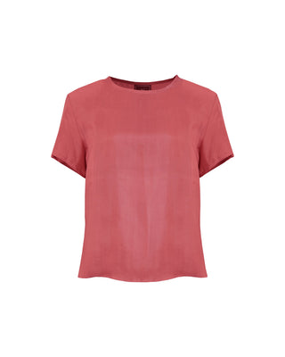 Polera Seda Manga Corta Old Style- Colores Fuego