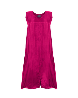 Vestido Seda Corto Cuello V