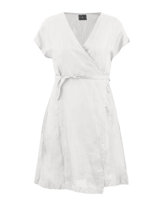 Vestido Seda Corto Envolvente Cruzado