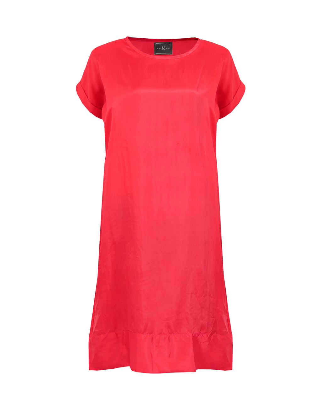 Vestido Seda Corto Simple