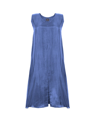 Vestido Seda Corto Cuello V