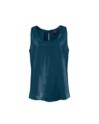 Polera Seda Tipo Camiseta Sin Mangas