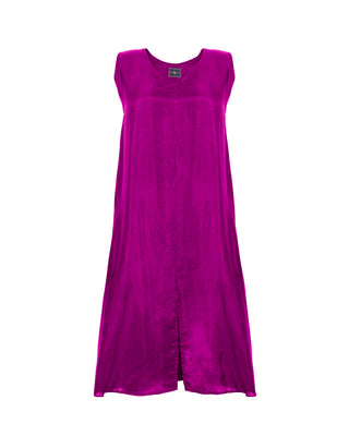Vestido Seda Corto Cuello V