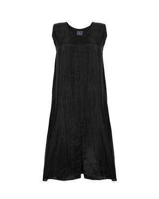 Vestido Seda Corto Cuello V